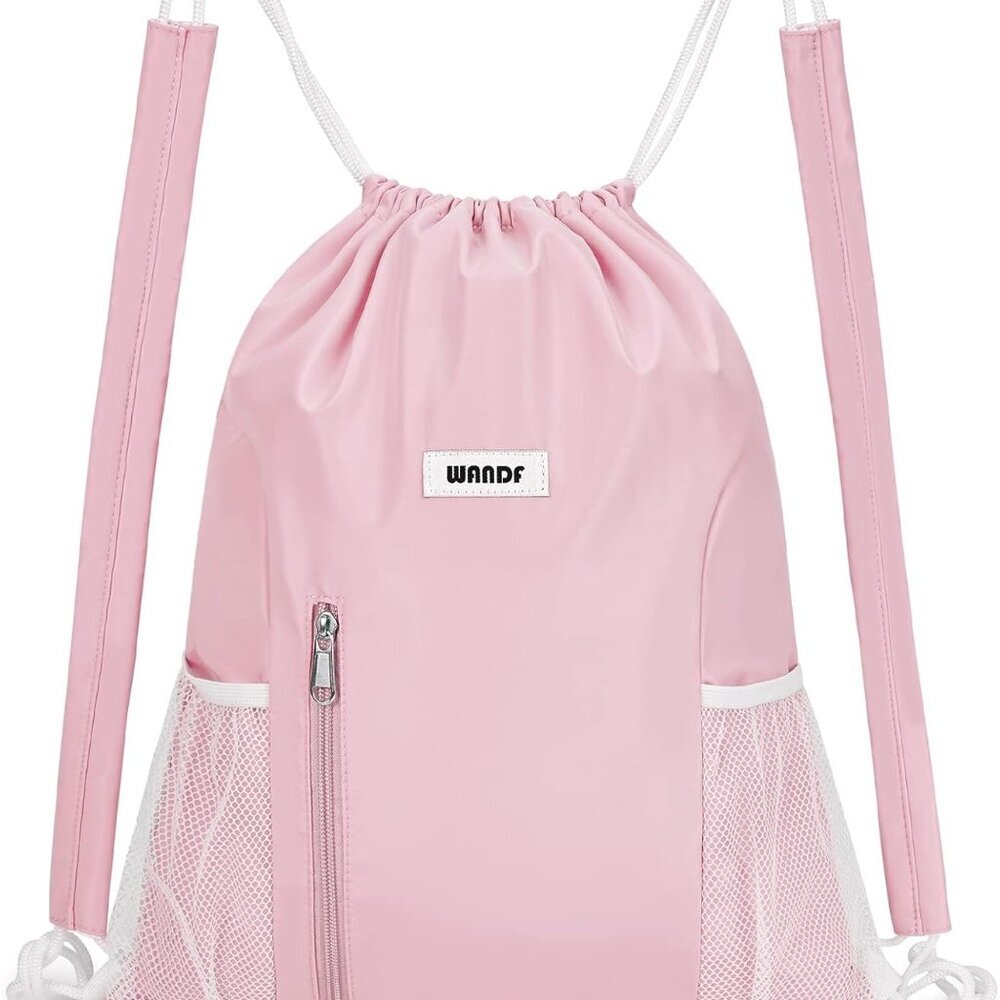 Drawstring Backpack With Shoulder Pad Sports Gym … - image 1